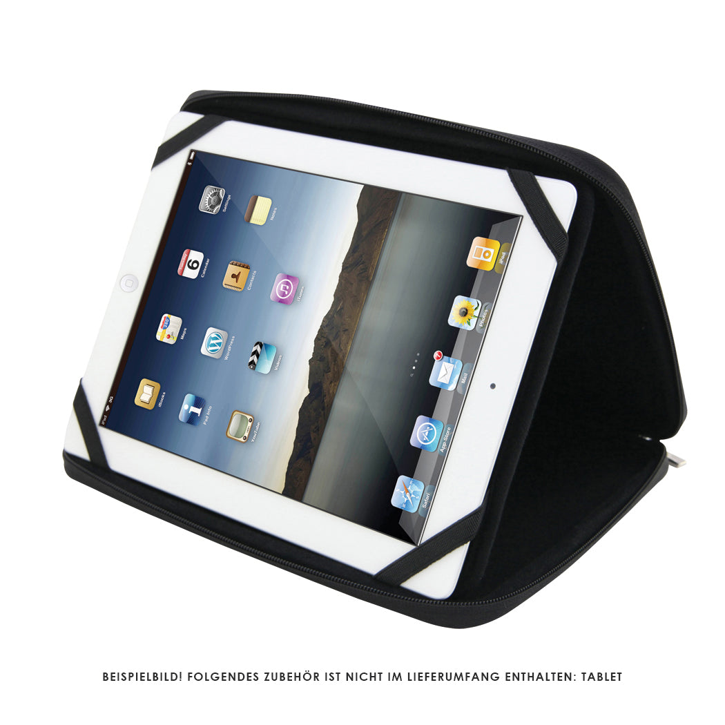 Tablet Tasche Ständer Canyon 10 Zoll Hartschale Schwarz Schutzhülle für z.B. iPad
