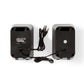 Lautsprecher System 2.0 LED Beleuchtet PC Notebook Soundsystem Boxen USB 3,5mm