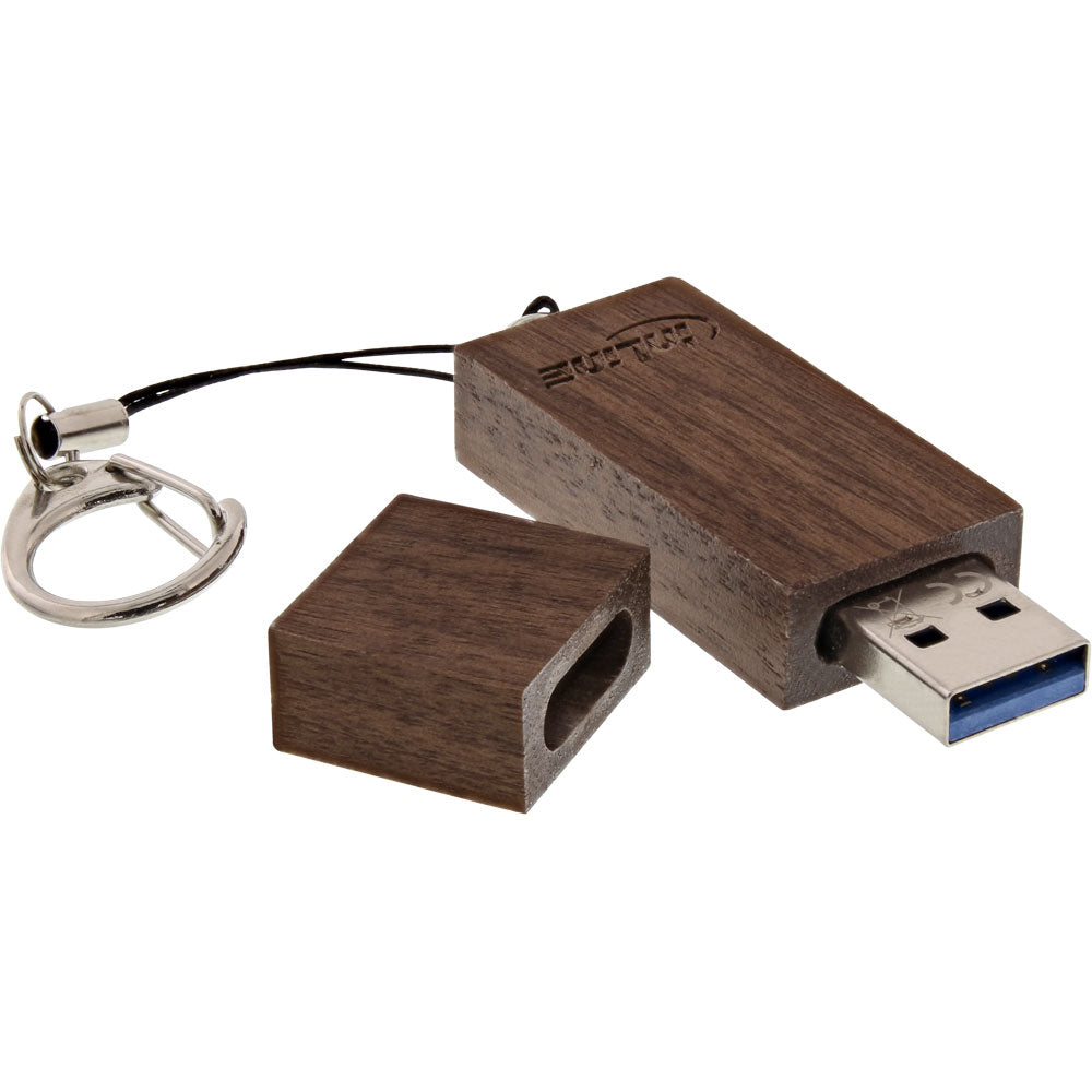 USB 3.0 Stick 64GB aus Walnuss Holz / InLine Woodstick / USB 2.0 kompatibel