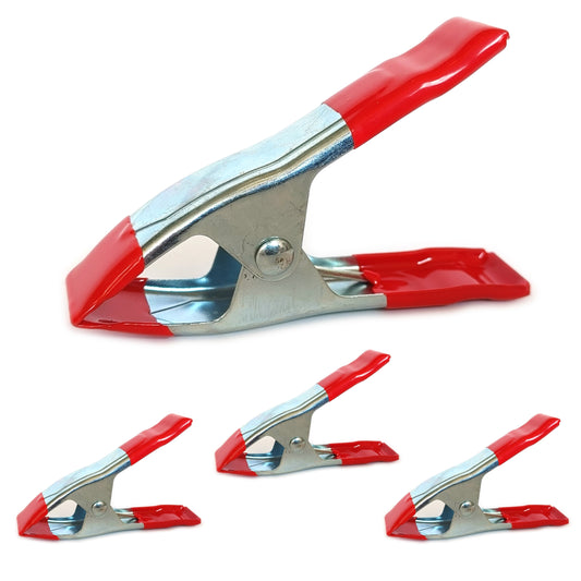 4x Montageklemmen Set 100mm Stahlblech Federklemmen Klemmzwingen Leimzwingen