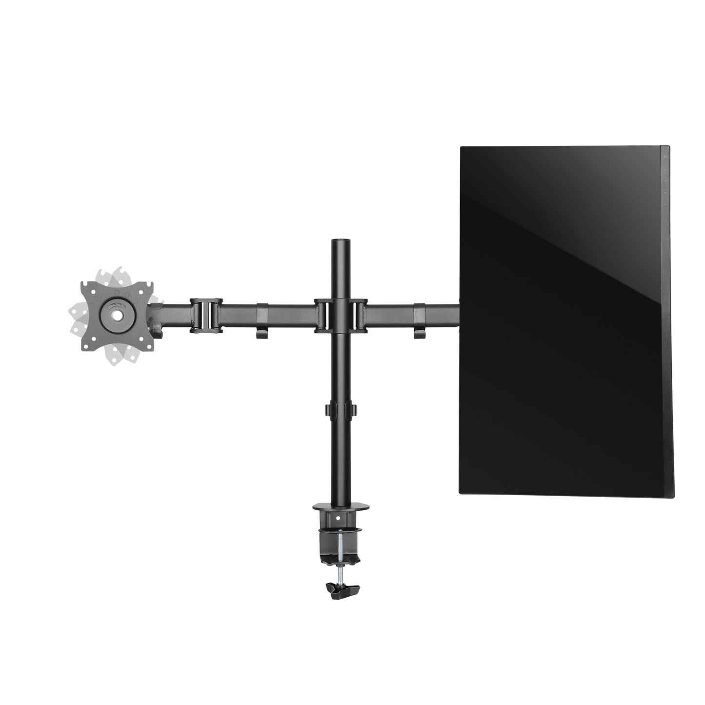 Tischhalterung 2 Monitore 13-27" Doppel Monitorarm TFT LED LCD OLED Schwarz
