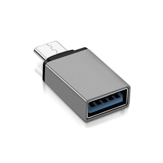 USB-C Adapter - USB C Stecker auf USB A Buchse 3.0 / 5 Gbps / Grau / Highspeed