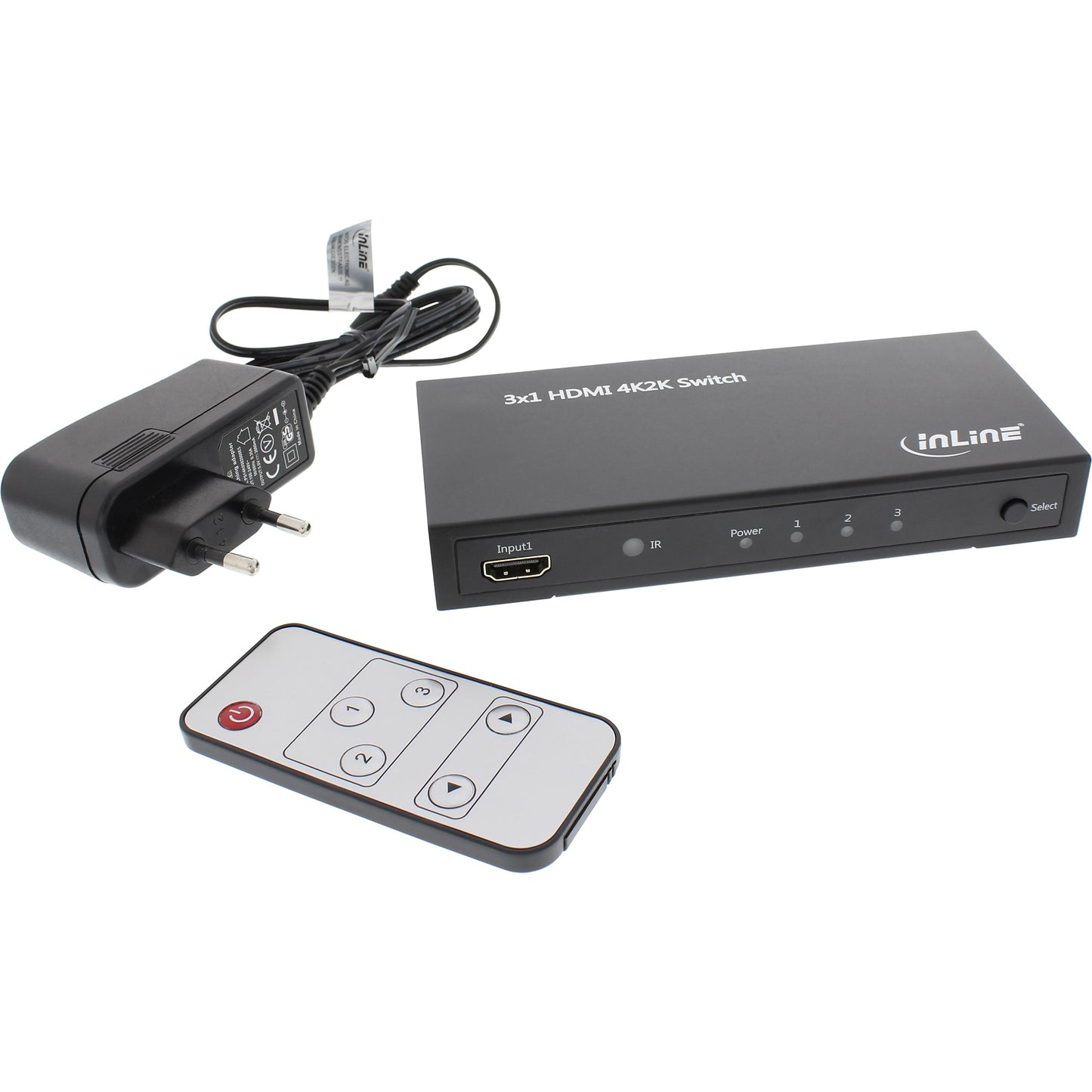 HDMI Switch Umschalter 3x Eingang / 1x Ausgang Fernbedienung 4K 2K 3D HD Audio