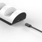 Dual Ladestation für 2x PS5 Controller Weiß USB-C Charger LED Anzeige Ladegerät