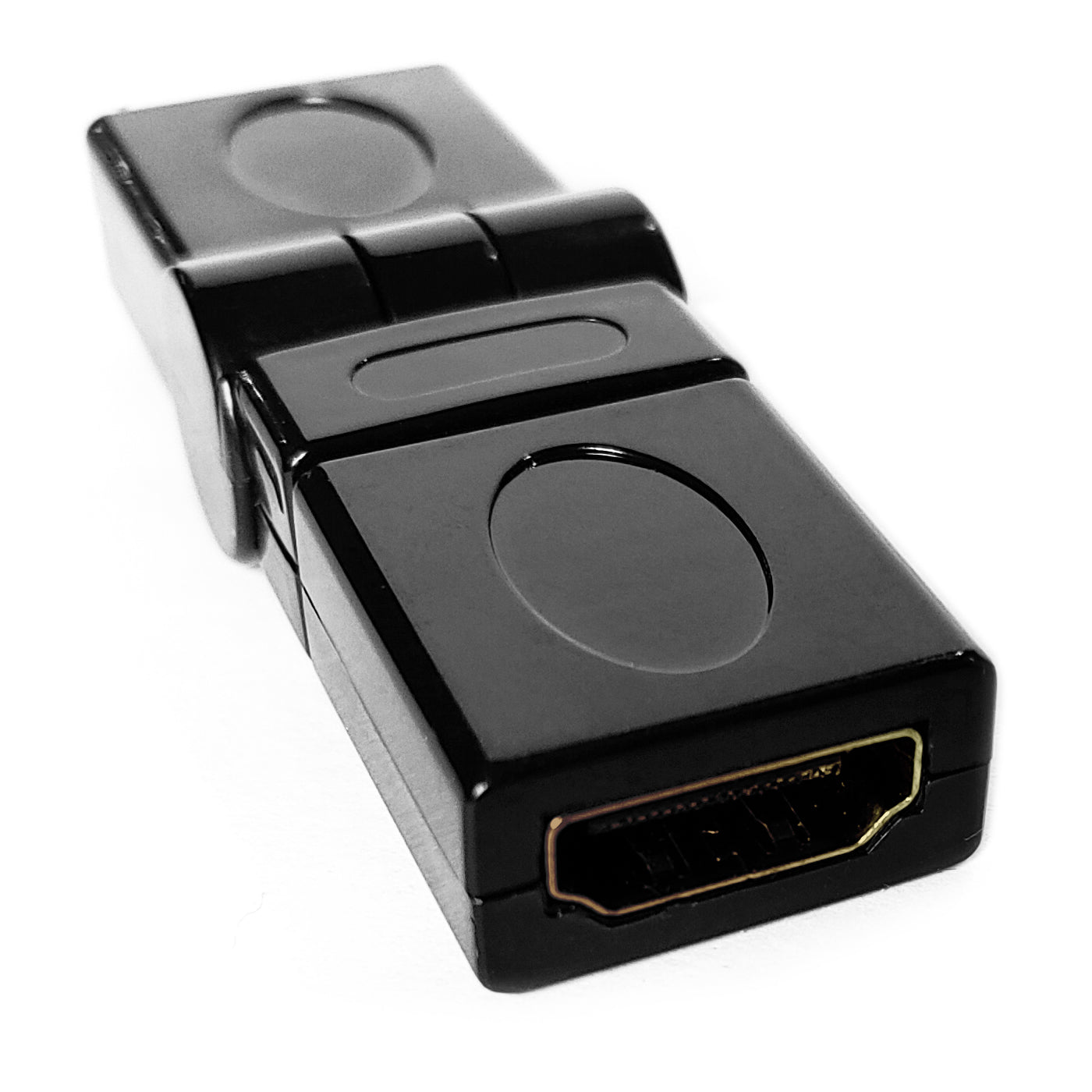 Adapter HDMI stufenlos winkelbar Stecker Buchse Gold Verbinder Kupplung 4K HD