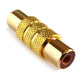 2x Cinch Kupplung Gold High End Audio Adapter Verbinder RCA Buchse Stereo Mono