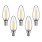 5x Filament LED Glühbirne E14 Kerzenform 4W Warmweiß Klar 2700K Lampe Licht