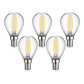 5x Filament LED Glühbirne E14 Mini Globe Rund 4W Warmweiß Klar 2700K Lampe