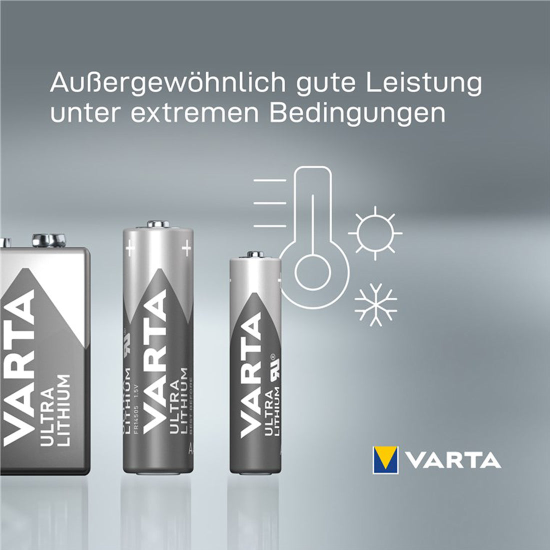 Varta Ultra Lithium 9V Block Batterie 6F22/9V 6122 E-Block Rauchmelder Batterien