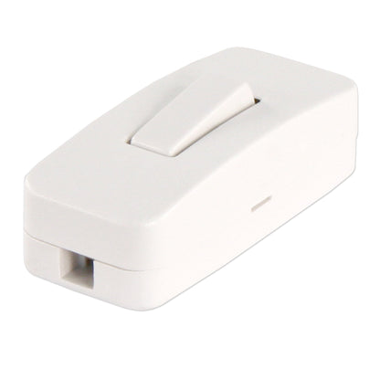 Schnurschalter 250V 2A Schwarz Weiß Zwischenschalter Lampen Licht Schalter 230V