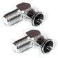 Adapter F-Quick-Stecker zu F-Buchse 90° gewinkelt Metall F-Kupplung TV Sat HDTV