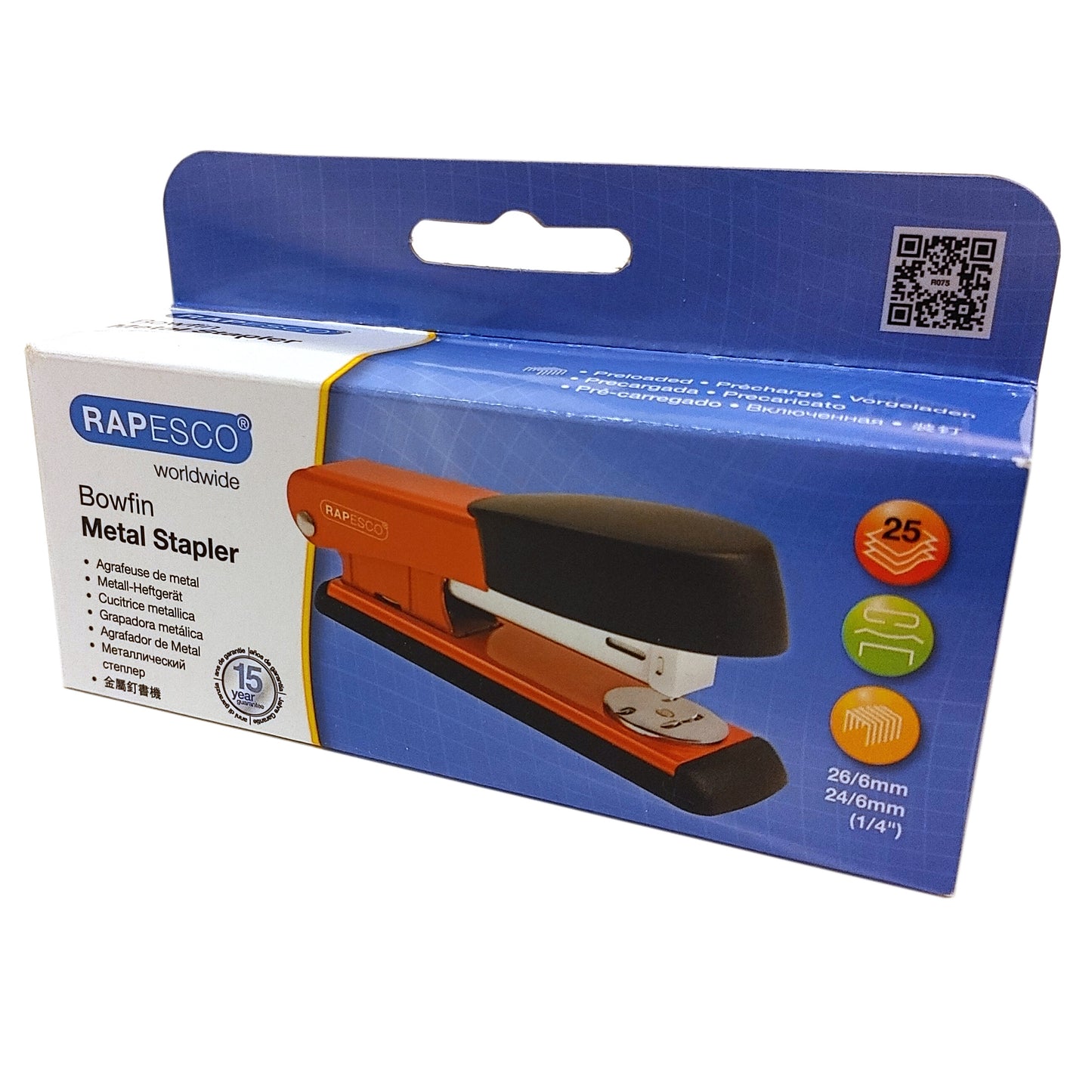 Bürohefter mit Heftklammern 26/6mm 24/6mm 25 Blatt Farbwahl Büro Tacker Hefter