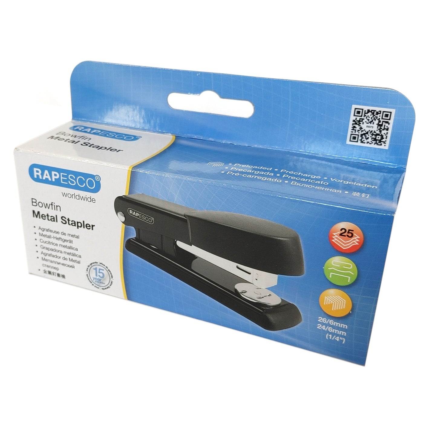 Bürohefter mit Heftklammern 26/6mm 24/6mm 25 Blatt Farbwahl Büro Tacker Hefter