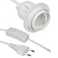 Netzkabel mit Schnurschalter u. E27 Lampenfassung 3,5m Eurostecker Baufassung