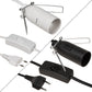 Netzkabel mit Schnurschalter u. E14 Lampenfassung 3,5m Eurostecker Baufassung