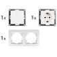 Wechselschalter +Steckdose +Rahmen Set anthrazit weiß Lichtschalter Schuko UP
