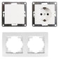 Wechselschalter +Steckdose +Rahmen Set anthrazit weiß Lichtschalter Schuko UP
