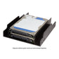 Einbaurahmen HDD SSD 2x 2,5" auf 1x 3,5" Festplatten Laufwerksschacht Adapter