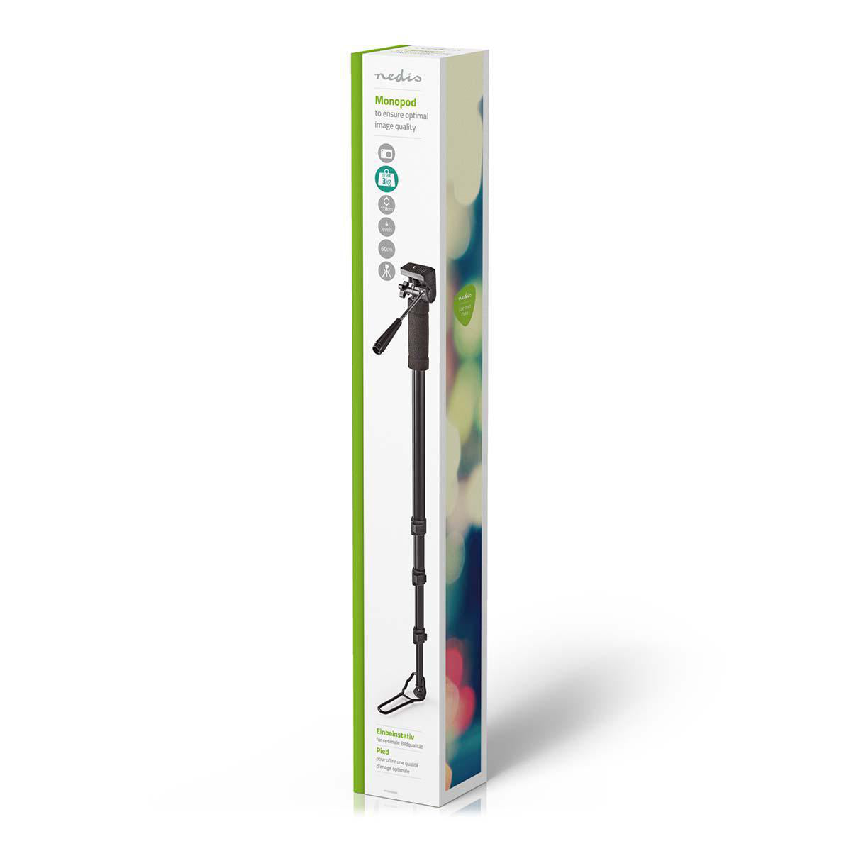 Einbeinstativ für Foto Video Kameras mit Stativkopf Tasche Alu Stativ Monopod