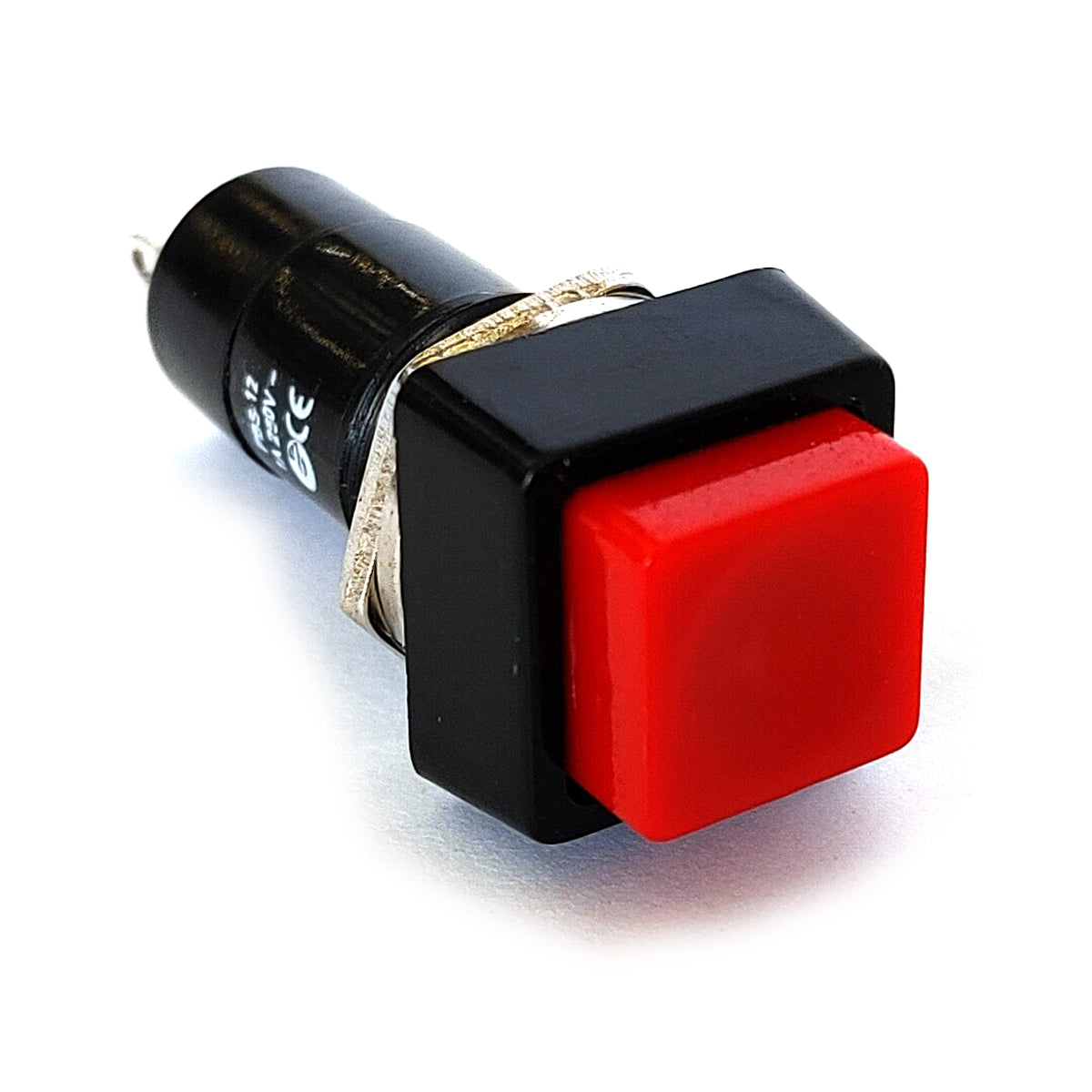 Einbau Druckschalter Quadratisch Schließer Rot 2 Kontakte 1 Polig 250V 1A Taster