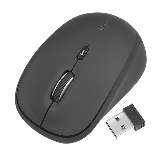 Funk Maus Ergonomisch LogiLink ID0193 USB 1600dpi PC Computer Laptop Mouse