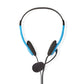 Headset Blau Stereo Sound Mikrofon 3,5mm Klinke Über-Ohr Kopfhörer PC Leicht