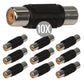 10x Cinch Kupplung Audio Adapter Verbinder RCA Buchse Stereo Mono Chinch Sparset