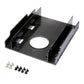 Einbaurahmen HDD SSD 2x 2,5" auf 1x 3,5" Festplatten Laufwerksschacht Adapter