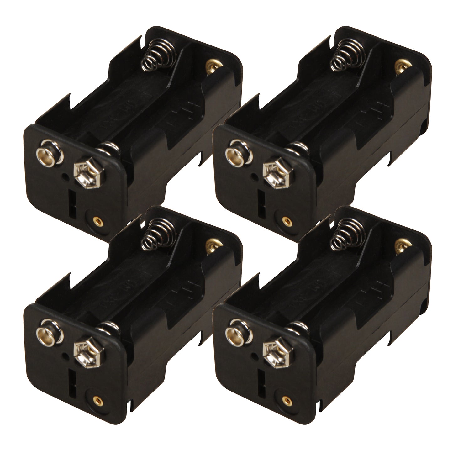 4x Batteriehalter Akkuhalter für 4x AA Mignon-Zellen 2x2 Batteriegehäuse LR6 HR6