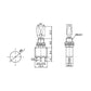 Mini Kippschalter 3-Pin 1-UM Ein/Ein 250V 2A Miniatur Schalter Metall Rot