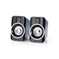 Lautsprecher System 2.0 LED Beleuchtet PC Notebook Soundsystem Boxen USB 3,5mm