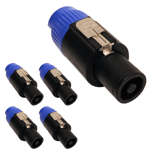 4x PA Lautsprecherstecker 4-Polig Schraubmontage Boxenstecker Speakon®Kompatibel