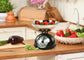 Retro Küchenwaage Schwarz Analog Edelstahlschüssel Mechanisch Kochen Backen