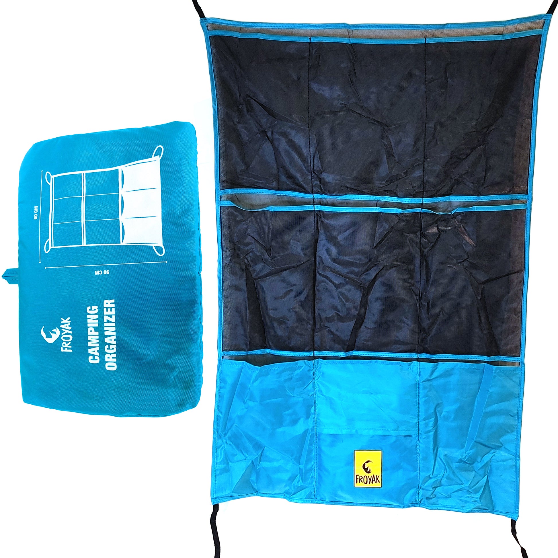 organizer für zelt Camping Organizer 90x60cm Hängeregal mobil 9 Fächer Zelt Tür Regal Auf – SC-HARDWARE