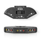 3-Fach AV Audio Video Umschalter Splitter Analog Composite RCA Cinch Verteiler