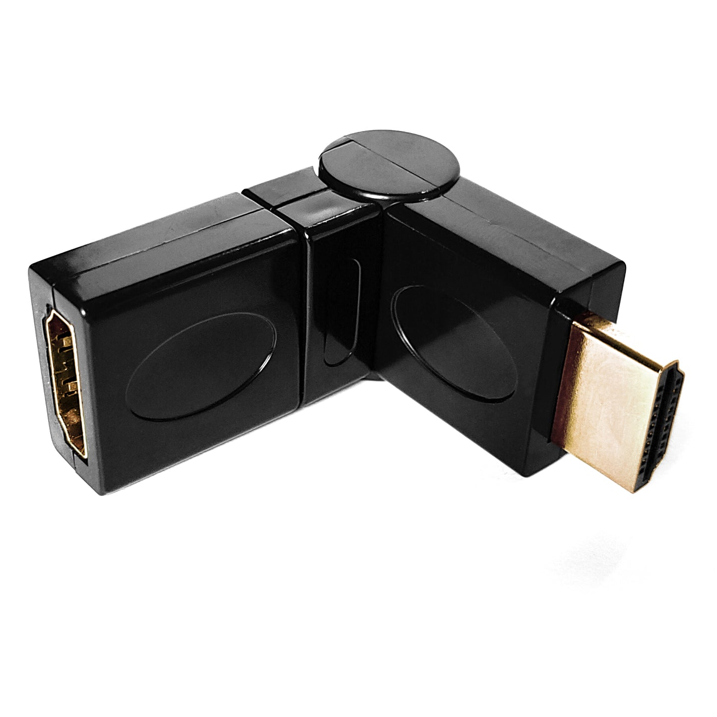 Adapter HDMI stufenlos winkelbar Stecker Buchse Gold Verbinder Kupplung 4K HD