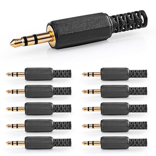 10x Klinkenstecker 3,5mm Stereo vergoldet Klinke Audio Stecker Löten 10 Stück