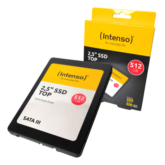 SSD 512GB Intenso 2,5" SATA 6GB/s interne Festplatte HDD Serial ATA-600 Speicher