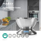 Küchenwaage mit Thermometer Timer Funktion und Schüssel Edelstahl Digital Silber