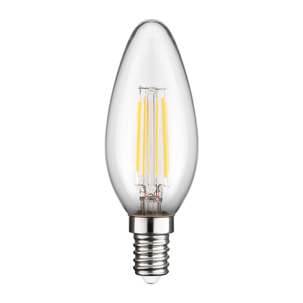 5x Filament LED Glühbirne E14 Kerzenform 4W Warmweiß Klar 2700K Lampe Licht