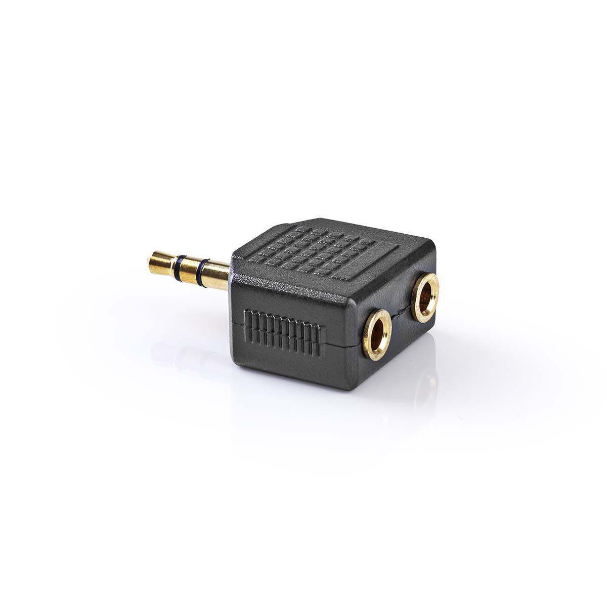 Audio Adapter 3,5 mm Klinke Gold / 1x Stecker -> 2x Buchse / Stereo / Verteiler