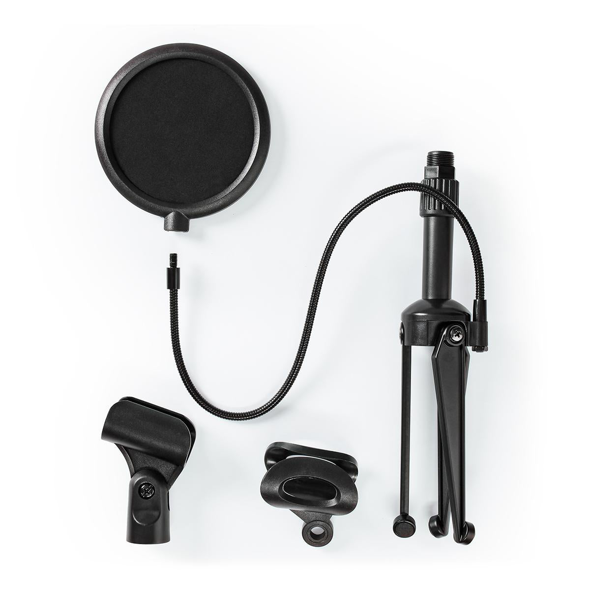 Mikrofonstativ mit Popschutz Mikrofon-Tisch-Ständer Halter + Popfilter Universal
