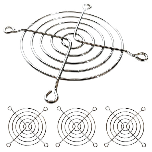 4x Lüftergitter für 80 x 80mm Lüfter Schutzgitter Metall Abdeckung Fingerschutz