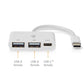 USB Hub 3-Port USB-C USB-A Verteiler Adapter Konverter Splitter Nedis Smartphone