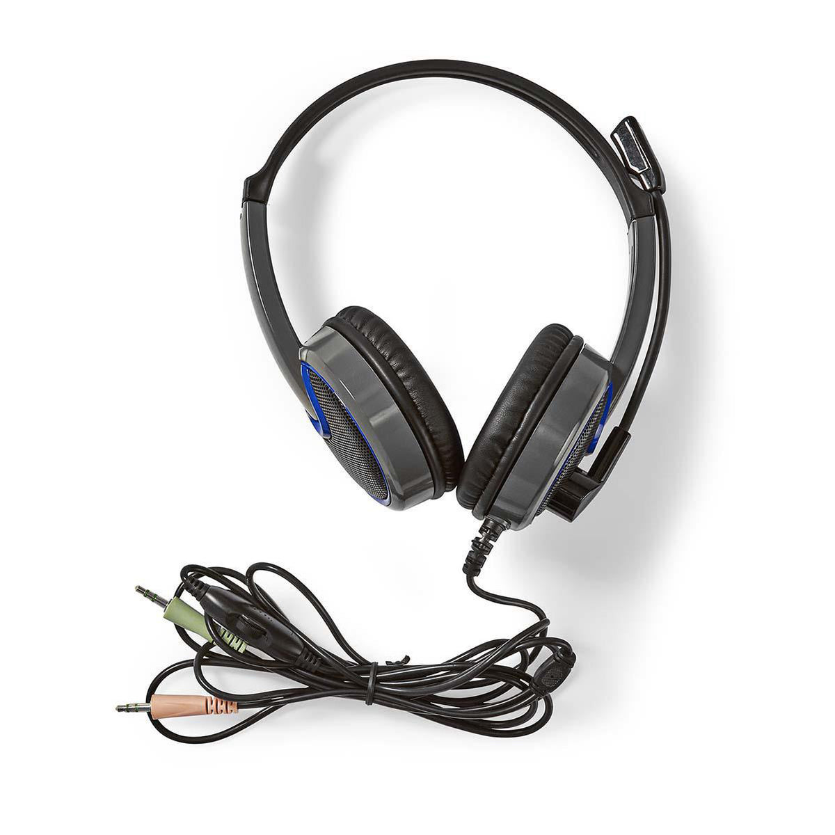 Gaming Headset Stereo Sound Mikrofon 3,5mm Klinke Über-Ohr Kopfhörer Schwarz