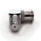 Adapter F-Quick-Stecker zu F-Buchse 90° gewinkelt Metall F-Kupplung TV Sat HDTV
