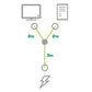 Y Kaltgerätekabel 5 Meter Y-Kabel Stromkabel 2-fach Verteiler Netzkabel 5m 16657