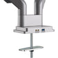 Tischhalterung 2 Monitore Lifter bis 32" USB Audio beweglicher Doppel Monitorarm