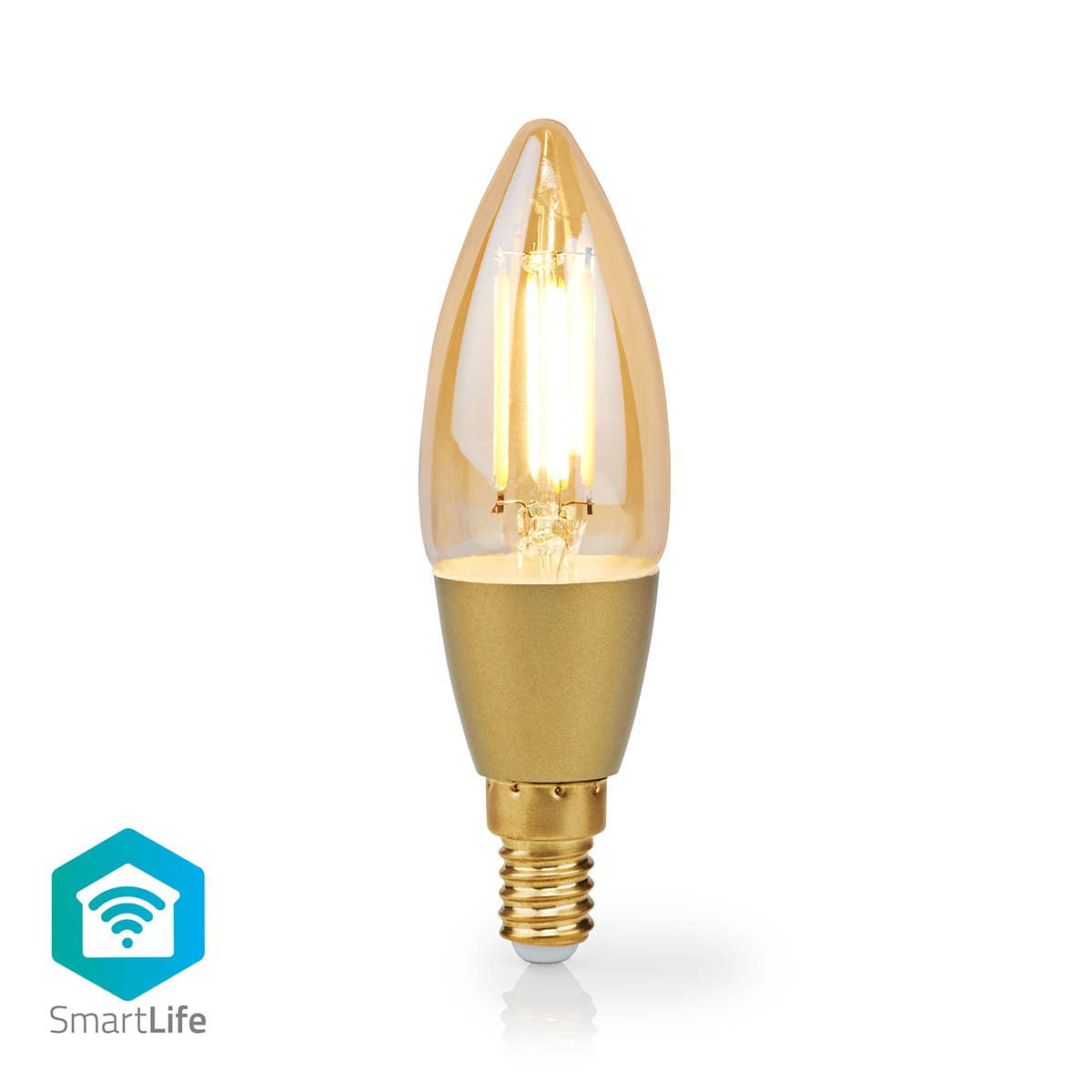 SmartHome LED Filament Lampe E14 WiFi 5W Retro Kerze Smartphone Alexa-Kompatibel