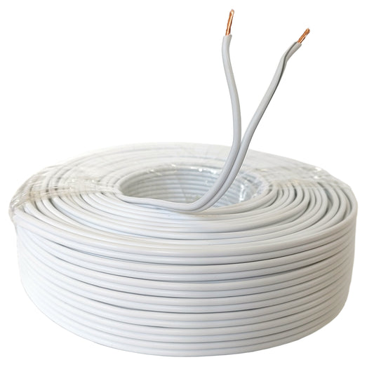 Lautsprecherkabel 100m Weiß 1,5 mm² Kupfer Audiokabel Boxenkabel Litze Subwoofer